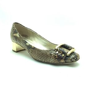 Jimmy Choo Snake Skin Print Leather Pumps Size: 8 / IT 38